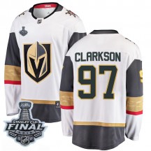 Men's Fanatics Branded Vegas Golden Knights David Clarkson Gold White Away 2018 Stanley Cup Final Patch Jersey - Breakaway