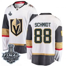 Men's Fanatics Branded Vegas Golden Knights Nate Schmidt Gold White Away 2018 Stanley Cup Final Patch Jersey - Breakaway