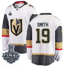 Men's Fanatics Branded Vegas Golden Knights Reilly Smith Gold White Away 2018 Stanley Cup Final Patch Jersey - Breakaway