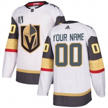 Men's Adidas Vegas Golden Knights Custom Gold Custom White Away 2023 Stanley Cup Final Jersey - Authentic