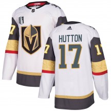 Men's Adidas Vegas Golden Knights Ben Hutton Gold White Away 2023 Stanley Cup Final Jersey - Authentic
