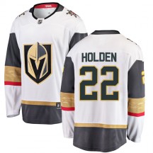 Youth Fanatics Branded Vegas Golden Knights Nick Holden Gold White Away Jersey - Breakaway