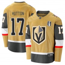 Youth Fanatics Branded Vegas Golden Knights Ben Hutton Gold Breakaway 2020/21 Alternate 2023 Stanley Cup Final Jersey - Premier