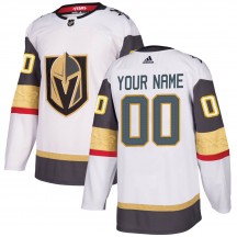 Youth Adidas Vegas Golden Knights Custom Gold Custom White Away Jersey - Authentic