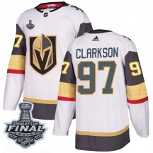 Men's Adidas Vegas Golden Knights David Clarkson Gold White Away 2018 Stanley Cup Final Patch Jersey - Authentic