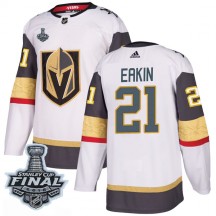 Men's Adidas Vegas Golden Knights Cody Eakin Gold White Away 2018 Stanley Cup Final Patch Jersey - Authentic