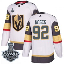Men's Adidas Vegas Golden Knights Tomas Nosek Gold White Away 2018 Stanley Cup Final Patch Jersey - Authentic