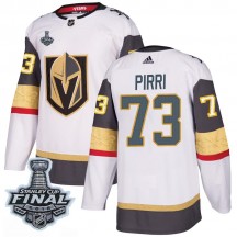 Men's Adidas Vegas Golden Knights Brandon Pirri Gold White Away 2018 Stanley Cup Final Patch Jersey - Authentic