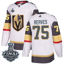 Men's Adidas Vegas Golden Knights Ryan Reaves Gold White Away 2018 Stanley Cup Final Patch Jersey - Authentic