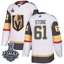 Men's Adidas Vegas Golden Knights Mark Stone Gold White Away 2018 Stanley Cup Final Patch Jersey - Authentic