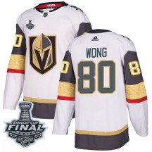 Men's Adidas Vegas Golden Knights Tyler Wong Gold White Away 2018 Stanley Cup Final Patch Jersey - Authentic