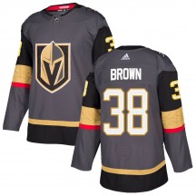 Youth Adidas Vegas Golden Knights Patrick Brown Gold Gray Home Jersey - Authentic