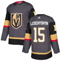 Youth Adidas Vegas Golden Knights Jake Leschyshyn Gold Gray Home Jersey - Authentic