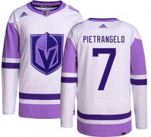 Youth Adidas Vegas Golden Knights Alex Pietrangelo Gold Hockey Fights Cancer Jersey - Authentic