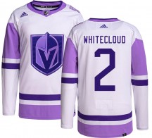 Youth Adidas Vegas Golden Knights Zach Whitecloud Gold Hockey Fights Cancer Jersey - Authentic