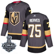 Men's Adidas Vegas Golden Knights Ryan Reaves Gold Gray Home 2018 Stanley Cup Final Patch Jersey - Authentic