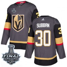 Men's Adidas Vegas Golden Knights Malcolm Subban Gold Gray Home 2018 Stanley Cup Final Patch Jersey - Authentic