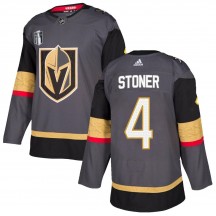 Youth Adidas Vegas Golden Knights Clayton Stoner Gold Gray Home 2023 Stanley Cup Final Jersey - Authentic
