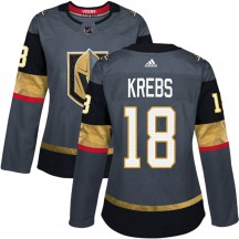 Women's Adidas Vegas Golden Knights Peyton Krebs Gold Gray Home Jersey - Authentic