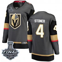 Women's Fanatics Branded Vegas Golden Knights Clayton Stoner Gold Black Home 2018 Stanley Cup Final Patch Jersey - Breakaway