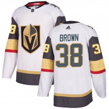 Men's Adidas Vegas Golden Knights Patrick Brown Gold White Away Jersey - Authentic