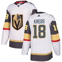 Men's Adidas Vegas Golden Knights Peyton Krebs Gold White Away Jersey - Authentic