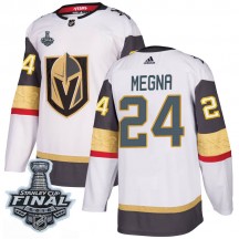 Youth Adidas Vegas Golden Knights Jaycob Megna Gold White Away 2018 Stanley Cup Final Patch Jersey - Authentic