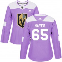 Women's Adidas Vegas Golden Knights Zachary Hayes Purple Fights Cancer Practice Jersey - Authentic