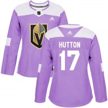 Women's Adidas Vegas Golden Knights Ben Hutton Purple Fights Cancer Practice Jersey - Authentic