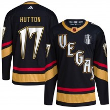 Men's Adidas Vegas Golden Knights Ben Hutton Gold Black Reverse Retro 2.0 2023 Stanley Cup Final Jersey - Authentic