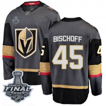 Youth Fanatics Branded Vegas Golden Knights Jake Bischoff Gold Black Home 2018 Stanley Cup Final Patch Jersey - Breakaway