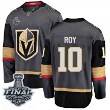 Youth Fanatics Branded Vegas Golden Knights Nicolas Roy Gold Black Home 2018 Stanley Cup Final Patch Jersey - Breakaway