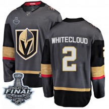 Youth Fanatics Branded Vegas Golden Knights Zach Whitecloud Gold Black Home 2018 Stanley Cup Final Patch Jersey - Breakaway