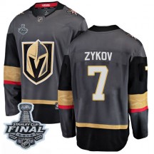 Youth Fanatics Branded Vegas Golden Knights Valentin Zykov Gold Black Home 2018 Stanley Cup Final Patch Jersey - Breakaway