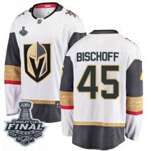 Youth Fanatics Branded Vegas Golden Knights Jake Bischoff Gold White Away 2018 Stanley Cup Final Patch Jersey - Breakaway