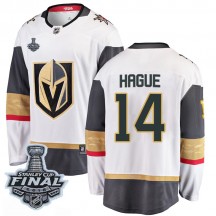 Youth Fanatics Branded Vegas Golden Knights Nicolas Hague Gold White Away 2018 Stanley Cup Final Patch Jersey - Breakaway