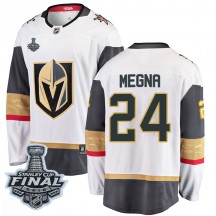 Youth Fanatics Branded Vegas Golden Knights Jaycob Megna Gold White Away 2018 Stanley Cup Final Patch Jersey - Breakaway