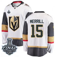 Youth Fanatics Branded Vegas Golden Knights Jon Merrill Gold White Away 2018 Stanley Cup Final Patch Jersey - Breakaway