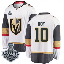 Youth Fanatics Branded Vegas Golden Knights Nicolas Roy Gold White Away 2018 Stanley Cup Final Patch Jersey - Breakaway