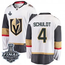 Youth Fanatics Branded Vegas Golden Knights Jimmy Schuldt Gold White Away 2018 Stanley Cup Final Patch Jersey - Breakaway
