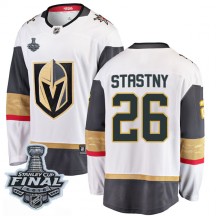 Youth Fanatics Branded Vegas Golden Knights Paul Stastny Gold White Away 2018 Stanley Cup Final Patch Jersey - Breakaway