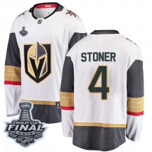 Youth Fanatics Branded Vegas Golden Knights Clayton Stoner Gold White Away 2018 Stanley Cup Final Patch Jersey - Breakaway