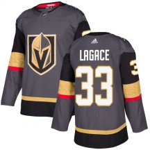Men's Adidas Vegas Golden Knights Maxime Lagace Gold Gray Jersey - Authentic