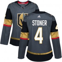 Women's Adidas Vegas Golden Knights Clayton Stoner Gold Gray Home Jersey - Authentic