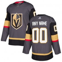 Youth Adidas Vegas Golden Knights Custom Gold Gray Home Jersey - Authentic