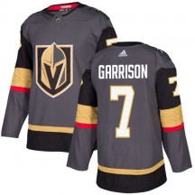 Men's Adidas Vegas Golden Knights Jason Garrison Gold Gray Home Jersey - Premier