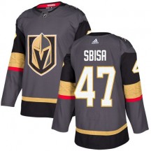 Youth Adidas Vegas Golden Knights Luca Sbisa Gold Gray Home Jersey - Authentic