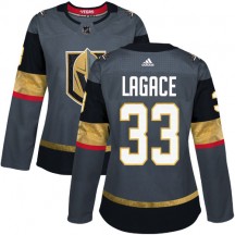 Women's Adidas Vegas Golden Knights Maxime Lagace Gold Gray Home Jersey - Authentic