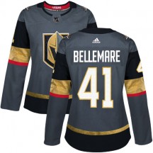 Women's Adidas Vegas Golden Knights Pierre-Edouard Bellemare Gold Gray Home Jersey - Authentic