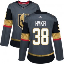 Women's Adidas Vegas Golden Knights Tomas Hyka Gold Gray Home Jersey - Authentic